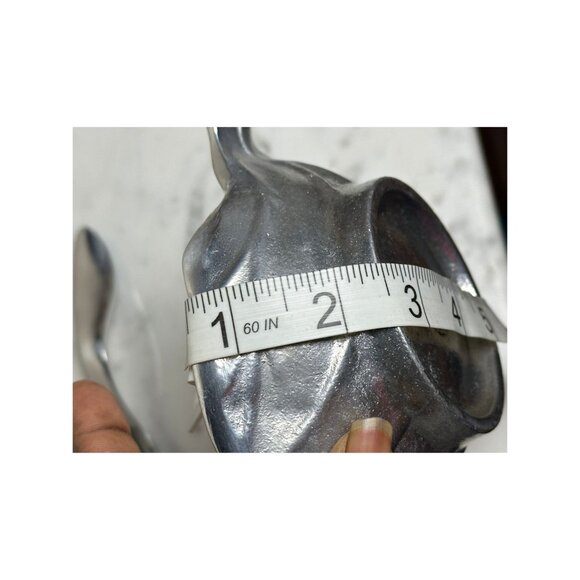 Mexican Molcajete Salsa Pewter Serving Bowl With Spoon 5" Dip Nuts Bowl - Picture 4 of 5